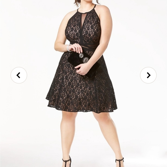 Morgan & Co. Dresses & Skirts - Morgan and Company black lace flare sleeveless dress